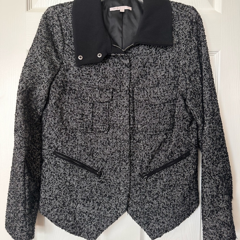 GAP Black and Gray Women's Tweed Blazer